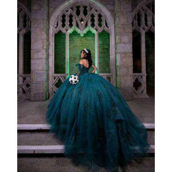 Strapless Emerald Green Quince Dress Sleeveless Birthday Party Gowns Lace Appliques Sweetheart Neck Vestidos De 15 Anos