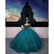 Strapless Emerald Green Quince Dress Sleeveless Birthday Party Gowns Lace Appliques Sweetheart Neck Vestidos De 15 Anos