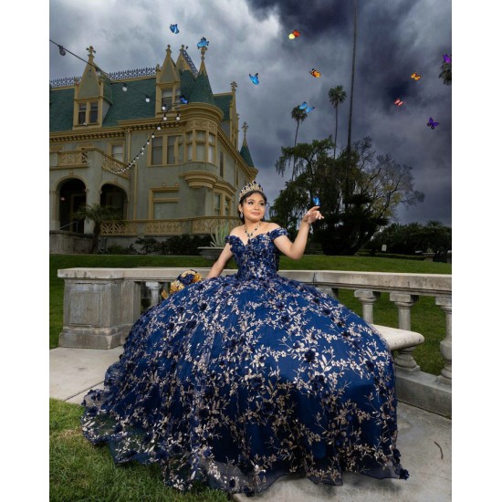 Sweet 15 Gowns Navy Blue Quinceanera Dress Lace Appliques Off Shoulder Wear Pageant Sweetheart Neck 2024 Ball Gown Princess Dresses