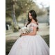 Sweet 15 Gowns Pink Quinceanera Dress 3D Flowers Off Shoulder Wear Pageant Sweetheart Neck 2024 Ball Gown Princess Dresses