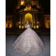 Sweetheart Neck Champagne Quinceanera Dress Sequin Wear Pageant 2024 Ball Gown Princess Dresses Sleeveless Sweet 15 Gowns