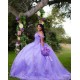 Sweetheart Neck Lilac Quinceanera Dress Wear Pageant Lace Appliques 2024 Ball Gown Princess Dresses Off Shoulder Sweet 15 Gowns