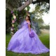 Sweetheart Neck Lilac Quinceanera Dress Wear Pageant Lace Appliques 2024 Ball Gown Princess Dresses Off Shoulder Sweet 15 Gowns