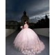 Sweetheart Neck Pink Quinceanera Dress Off Shoulder Vestidos De 15 Anos Sequin Women 2024 Ball Gown With 3D Flowers