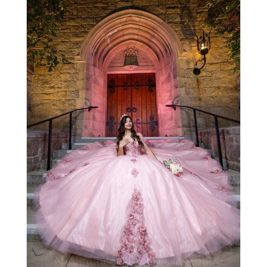 Sweetheart Neck Pink Quinceanera Dress Wear Pageant Lace Appliques 2024 Ball Gown Princess Dresses Off Shoulder Sweet 15 Gowns