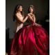 Pearl Sweet 15 Gowns Burgundy Quinceanera Dress Sleeveless Wear Pageant Lace Appliques Sweetheart Neck 2024 Ball Gown Princess Dresses