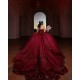 Sweetheart Neck Sweet 15 Gowns Burgundy Quinceanera Dress Sleeveless Wear Pageant Sequin 2024 Ball Gown Princess Dresses