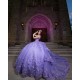 Sweetheart Neck Sweet 15 Gowns Lavende Quinceanera Dress 3D Flowers Wear Pageant Off Shoulder 2024 Ball Gown Princess Dresses