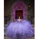 Sweetheart Neck Sweet 15 Gowns Lavende Quinceanera Dress 3D Flowers Wear Pageant Off Shoulder 2024 Ball Gown Princess Dresses