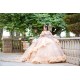 Champagne Quince Dress Off Shoulder Sweet 15 Gowns Lace Appliques Sweetheart Neck Vestidos De 15 Anos