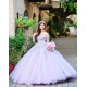 Long Sleeve Quinceanera Dress Lilac Birthday Party Gown Lace Appliques Sweetheart Neck Vestidos De 15 Anos