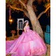 Off Shoulder Fuchsia Vestidos De 15 Anos Sweetheart Neck Birthday Party Dress 3D Flowers Quince Dress With Bow