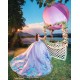 Off Shoulder Lilac Vestidos De 15 Anos 3D Flowers Quince Dresses Sweetheart Neck Birthday Party Gowns