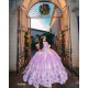 Off Shoulder Lilac Vestidos De 15 Anos Lace AppliquesQuince Dress Sweetheart Neck Women 2024 Ball Gown