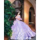 Off Shoulder Lilac Vestidos De 15 Anos Lace AppliquesQuince Dress Sweetheart Neck Women 2024 Ball Gown