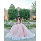 Off Shoulder Pink Quince Dress Lace Appliques Sweet 15 Gowns Sweetheart Neck Vestidos De 15 Anos