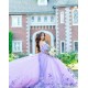 Off Shoulder Quince Dress Lilac Birthday Party Gown Pearl Sweetheart Neck Vestidos De 15 Anos With 3D Flowers