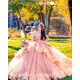 Off Shoulder Quince Dress Rose Gold Vestidos De 15 Anos Sweetheart Neck Birthday Party Dress With Bow