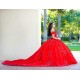 Off Shoulder Red Quince Dresses Sweetheart Neck 15 Birthday Party Gowns Lace Appliques Vestidos De XV Anos Ball Gown Princess Dress