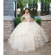 Off Shoulder Sweet 15 Gowns White Quince Dress Sweetheart Neck 15 Birthday Party Gowns Vestidos De XV Anos With 3D Flowers