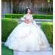 Off Shoulder Sweet 15 Gowns White Quince Dress Sweetheart Neck 15 Birthday Party Gowns Vestidos De XV Anos With 3D Flowers