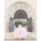 Ruffled Pink Quince Dress V Neck Vestidos De XV Anos Lace Appliques Off Shoulder 15 Birthday Party Gowns