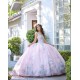 Sleeveless Lilac Vestidos De 15 Anos Lace Appliques Quince Dresses V Neck Birthday Party Gowns