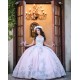 Sleeveless Lilac Vestidos De 15 Anos Lace Appliques Quince Dresses V Neck Birthday Party Gowns