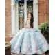 Sleeveless Quinceanera Dress Sage Green Birthday Party Gown V Neck Vestidos De 15 Anos With 3D Flowers