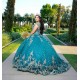 Sleeveless Sweet 15 Gowns Emerald Green Quince Dress Sweetheart Neck 15 Birthday Party Gowns Lace Appliques Vestidos De XV Anos