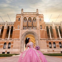 Crystal Pink Quince Dress Lace Appliques Off Shoulder Girls Sweet 16 Dresses Sweetheart Neck Vestidos De 15 Anos