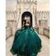 Detachable Emerald Green Quince Dress Lace Appliques Sequin Girls Sweet 16 Dresses Sweetheart Neck Vestidos De 15 Anos