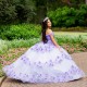 Girls Sweet 16 Dresses Lilac Quince Dress Sleeveless Lace Appliques Sweetheart Neck Vestidos De 15 Anos With 3D Flowers