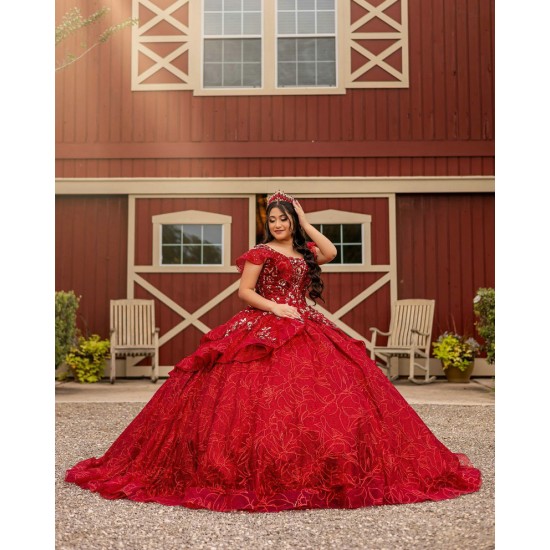 Sequin Red Quince Dress Sweetheart Neck Girls Birthday Party Gown Off Shoulder Vestidos De 15 Anos