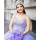 Sleeveless Lavender Quince Dress Sweetheart Neck Vestidos De 15 Anos Sequin Sweet 15 Gowns