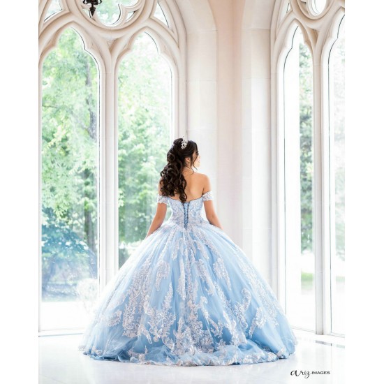 Sleeveless Sky Blue Quince Dress Sweetheart Neck Vestidos De 15 Anos Lace Appliques Sweet 15 Gowns