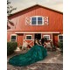 Sweetheart Neck Emerald Green Quince Dress Lace Appliques Off Shoulder Girls Sweet 16 Dresses Vestidos De 15 Anos