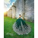 Detachable Emerald Green Quince Dress Strapless Birthday Party Gown Lace Appliques Sweetheart Neck Vestidos De 15 Anos