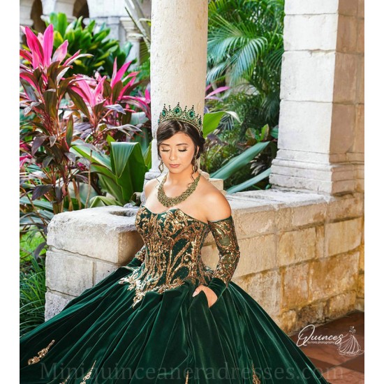 Detachable Emerald Green Quince Dress Strapless Birthday Party Gown Lace Appliques Sweetheart Neck Vestidos De 15 Anos