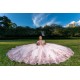 Off Shoulder Pink Quince Dress Birthday Party Gowns Sweetheart Neck Vestidos De 15 Anos With 3D Flowers