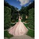 Off Shoulder Rose Gold Quince Dress Sweetheart Neck Vestidos De 15 Anos Lace Appliques Birthday Party Robe