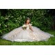 Off Shoulder Vestidos De 15 Anos Champagne Quince Dress 3D Flowers Sweetheart Neck Birthday Party Dress With Bow