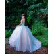 Sleeveless Blue On Pink Quince Dress Sweetheart Neck Vestidos De 15 Anos Lace Appliques Strapless Women 2024 Ball Gown