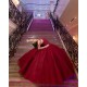 Sleeveless Burgundy Quince Dress Lace Appliques Girls Ball Gown Sweet 16 Dresses Crystal Vestidos De 15 Anos