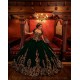 Sleeveless Emerald Green Quince Dress Strapless Birthday Party Gown Lace Appliques Vestidos De 15 Anos