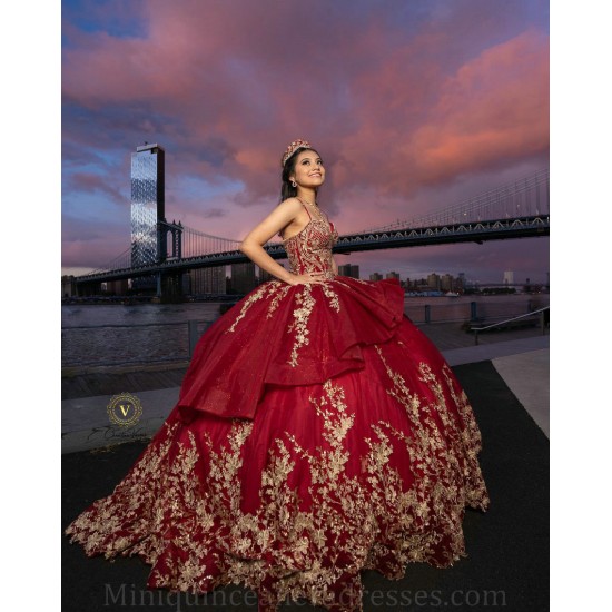 Sleeveless Red Quince Dress Princess Sweetheart Neck Quinceanera Dresses Lace Appliques Vestidos De 15 Anos