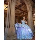 Sleeveless Vestidos De 15 Anos Sky Blue Quince Dress V Neck Birthday Party Dress With 3D Flowers