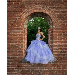 Sweetheart Neck Vestidos De 15 Anos Lilac Quince Dress Lace Appliques Sleeveless Girls Ball Gown Sweet 16 Dresses