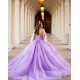 Sleeveless Vestidos De 15 Anos Lilac Quince Dress Sequin Sweetheart Neck Girl Birthday Gowns With 3D Flowers