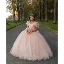 Sweetheart Neck 15 Anos Pink Quince Dress Women 2024 Ball Gown Sleeveless Girl Birthday Gowns